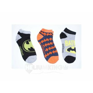 Setino Kotníkové ponožky - Batman čierne, 3 ks Veľkosť ponožiek: 23-26