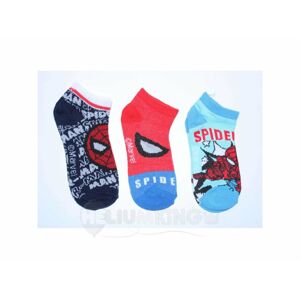 Setino Kotníkové ponožky - Spiderman, červené 3 ks Veľkosť ponožiek: 27-30