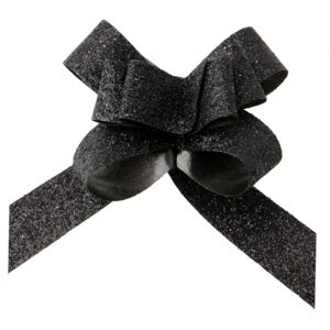 Santex Dekoračné mašle - glitrované 10 ks Farba: čierna