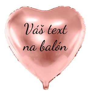 Personal Fóliový balón s textom - Ružovozlaté srdce