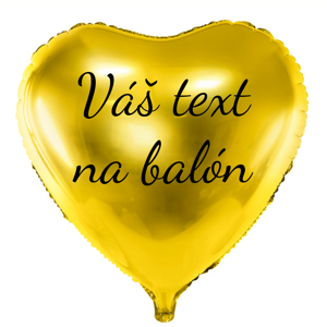 Personal Fóliový balón s textom - Zlaté srdce 43 cm
