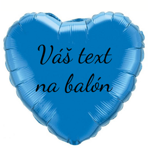 Personal Fóliový balón s textom - Tmavomodré srdce 45 cm