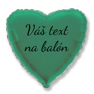 Personal Fóliový balón s textom - Tyrkysové srdce 45 cm