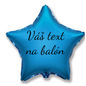 Personal Fóliový balón s textom - Modrá hviezda 45 cm