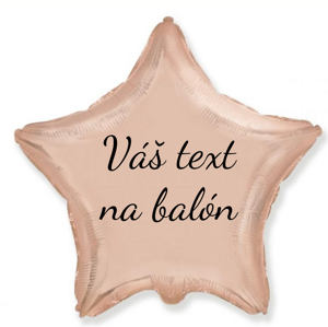 Personal Fóliový balón s textom - Ružovozlatá hviezda 45 cm