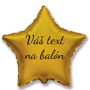 Personal Fóliový balón s textom - Zlatá hviezda 45 cm