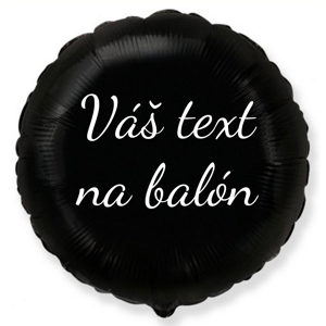Personal Fóliový balón s textom - Čierny kruh 45 cm