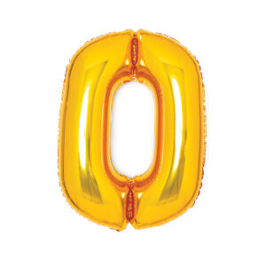 Amscan Fóliový balón - číslo 0, zlatý 66 cm