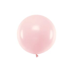 PartyDeco Guľatý latexový balón - svetloružový 60 cm