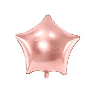 PartyDeco Fóliový balón - Hviezda, ružovo-zlatá 70 cm