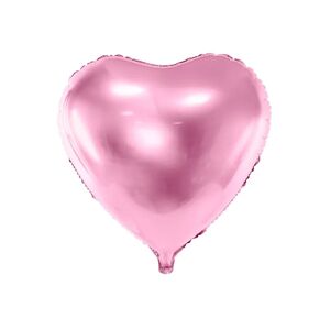 PartyDeco Fóliový balón - Srdce, svetloružový 61 cm
