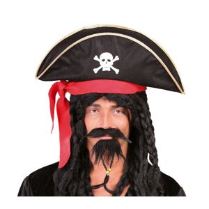 Guirca Pirátsky klobúk s červenou stuhou