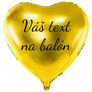 Personal Fóliový balón s textom - Zlaté srdce 61 cm