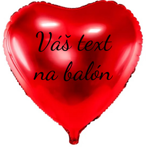 Personal Fóliový balón s textom - Červené srdce 61 cm