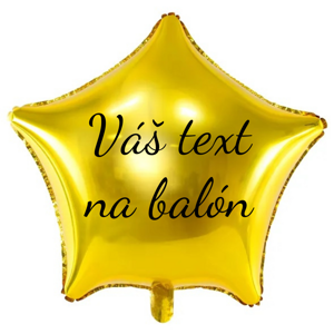 Personal Fóliový balón s textom - Zlatá hviezda 70 cm