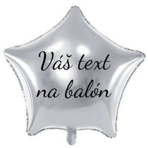 Personal Fóliový balón s textom - Strieborná hviezda 70 cm