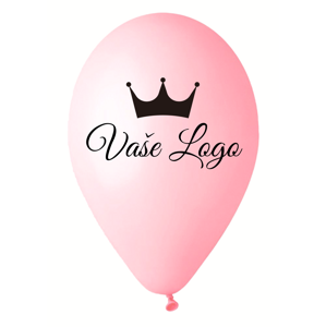 Personal Balónik s logom - Baby ružová 26 cm