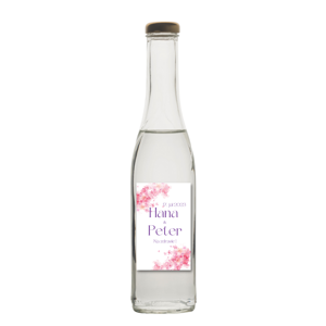 Personal Etiketa na fľašu - Ružové kvetiny Rozmery etikety: 7 x 10 cm - pálenka