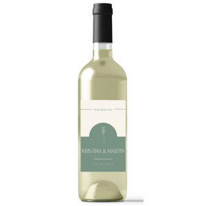 Personal Etiketa na fľašu - Greenery Rose Rozmery etikety (šírka x výška): 8 x 11 cm - víno