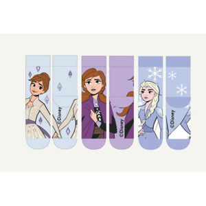 Setino Sada 3 párov detských ponožiek - Frozen, Elsa a Anna Veľkosť ponožiek: 31-34