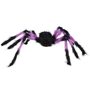 Guirca Halloweenska dekorácia - Fialový pavúk 75 cm
