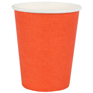 Santex Papierové poháre - jednofarebné 250 ml Farba: oranžová