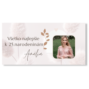 Personal Narodeninový banner s fotkou - Soft Rozmer banner: 130 x 260 cm