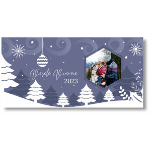 Personal Vianočný banner s fotkou - White Christmas Rozmer banner: 130 x 260 cm