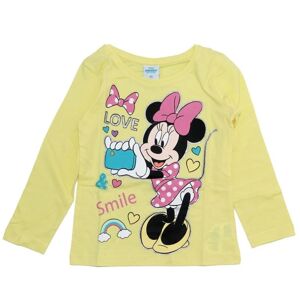 EPlus Dievčenské tričko s dlhým rukávom - Minnie, žlté Veľkosť - deti: 110