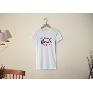 Personal Dámske tričko - Team Bride korunka Farba: biela, Veľkosť - dospelý: XL