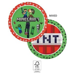 Procos Papierové taniere Minecraft 23cm 8ks