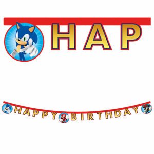 Procos Banner Happy Birthday - Sonic
