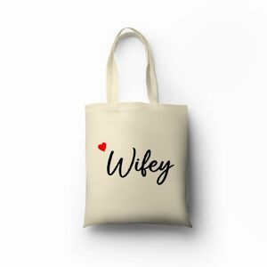 Personal Plátená taška s potlačou - Wifey Farba: natural
