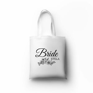 Personal Plátená taška s potlačou - Bride Farba: biela