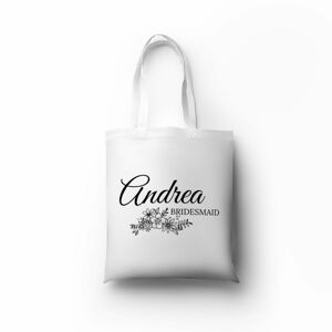 Personal Plátená taška s potlačou - Bridesmaid Farba: biela
