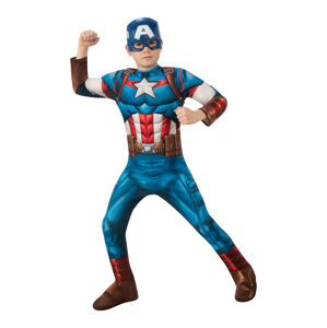 Rubies Detský kostým deluxe - Captain America Veľkosť - deti: M