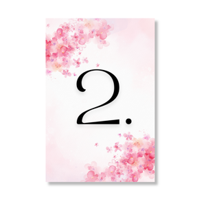 Personal Číslo stola - Ružové kvetiny Počet kusov: od 1 ks do 10 ks