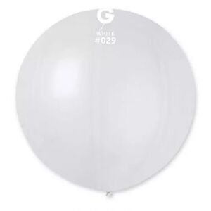Gemar Balón - metalický biely 80 cm 50 ks