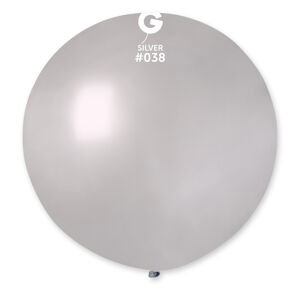 Gemar Guľatý metalický balónik 80 cm strieborný 50 ks