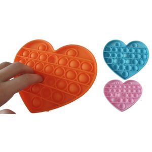 Antistresová senzorická hračka Push Pop Bubble - HEART Žltá