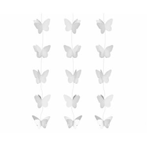 WM-DWMB Godan Girlanda - Motýliky - biele (200cm)