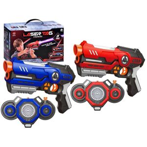 ZA3776 DR Laserové paintballové pištole 2ks - Laser Tag Modro-červená