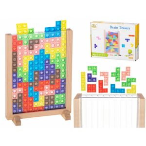 5315 Logický drevený hlavolam - Tetris 42 dielikov