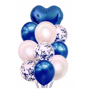 5859_2 DR Mix balónov v odtieni modrej 10 ks Strieborná