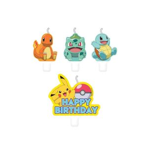 9904828 Godan Narodeninové sviečky - Pokémon, 5,5 - 7,8cm (4 ks)