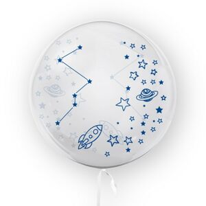TU3716 Godan Priehľadný fóliový balón - Galaxia - 45 cm