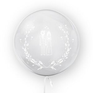 TB3693 Godan Priehľadný fóliový balón - Mladomanželia - 45 cm