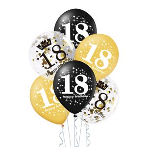 400154 GRABO Set balónov - "Happy Birthday" s číslom - 30cm (6ks) 40