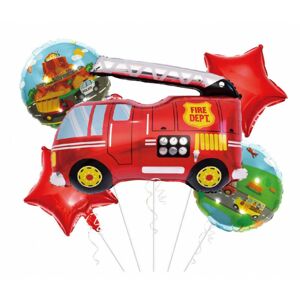 jx-801095 GRABO Set fóliových balónov - Hasičské auto (5ks)