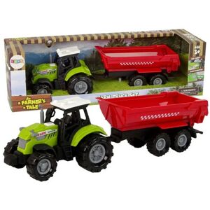115392 Daffi Traktor s vyklápacou vlečkou - Červený, 23cm